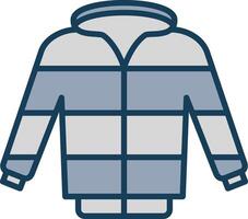 Jacket Line Filled Grey Icon vector