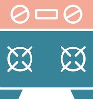 Stove Glyph Two Color Icon vector