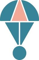 Skydive Glyph Two Color Icon vector