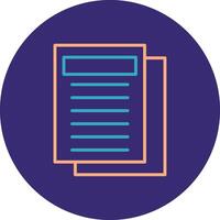 Notes Line Two Color Circle Icon vector