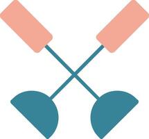Paddle Glyph Two Color Icon vector