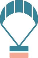 Paragliding Glyph Two Color Icon vector