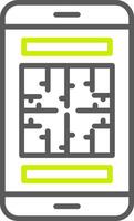 Maze Line Two Color Icon vector