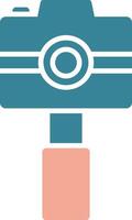 Underwater Camera Glyph Two Color Icon vector