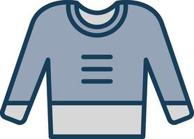 Jumper Line Filled Grey Icon vector