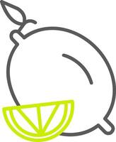 Lemon Line Two Color Icon vector