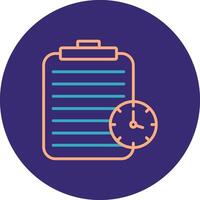 Stopwatch Line Two Color Circle Icon vector