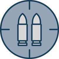 Ammo Line Filled Grey Icon vector