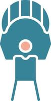 Skydiving Glyph Two Color Icon vector