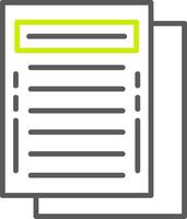 Task Line Two Color Icon vector