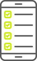 Smartphone Line Two Color Icon vector
