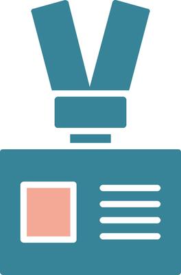 Lanyard Glyph Two Color Icon