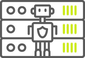 Secure Data Line Two Color Icon vector