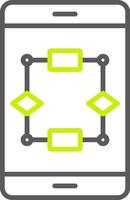 Algorithm Line Two Color Icon vector