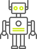 Robot Line Two Color Icon vector