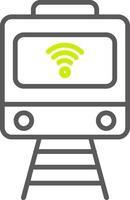 Train Line Two Color Icon vector