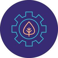 Offshore Platform Line Two Color Circle Icon vector