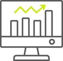 Analytics Line Two Color Icon vector