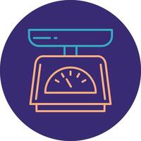 Weighing Line Two Color Circle Icon vector
