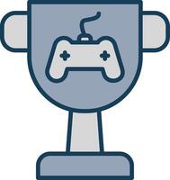 Trophy Line Filled Grey Icon vector