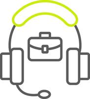 Support Line Two Color Icon vector