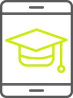 Graduation Line Two Color Icon vector