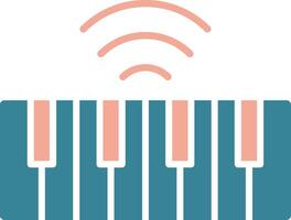 Keyboard Glyph Two Color Icon vector