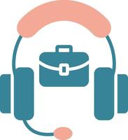 Support Glyph Two Color Icon vector