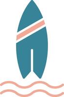 Surf Glyph Two Color Icon vector