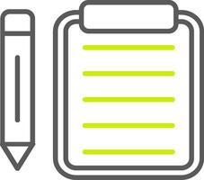 Notes Line Two Color Icon vector