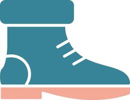 Boot Glyph Two Color Icon vector