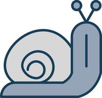 caracol línea lleno gris icono vector