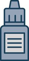 Serum Line Filled Grey Icon vector