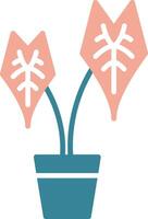 Alocasia Glyph Two Color Icon vector