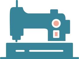 Sewing Machine Glyph Two Color Icon vector