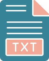 Text File Glyph Two Color Icon vector