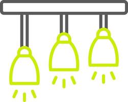 Lamp Line Two Color Icon vector