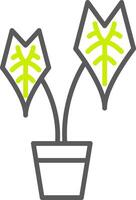 Alocasia Line Two Color Icon vector