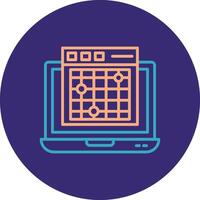 Heatmap Line Two Color Circle Icon vector
