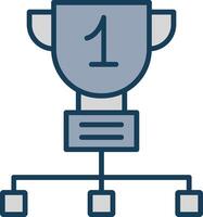 Trophy Line Filled Grey Icon vector