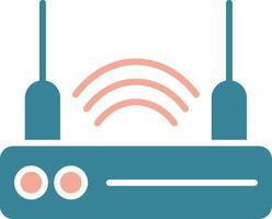 Router Device Glyph Two Color Icon vector