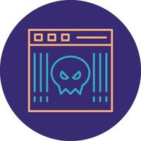 Malware Line Two Color Circle Icon vector