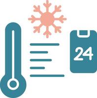 Temperature Control Glyph Two Color Icon vector