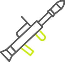 Gun Line Two Color Icon vector