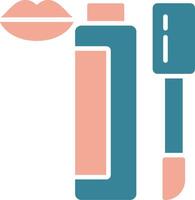 Lip Gloss Glyph Two Color Icon vector