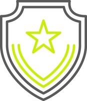 icono de línea de insignia de dos colores vector