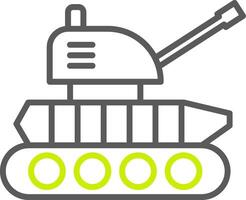 Tank Line Two Color Icon vector