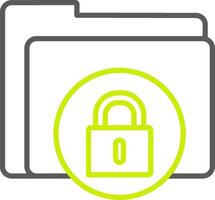 Secure Folder Line Two Color Icon vector