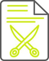 Document Line Two Color Icon vector