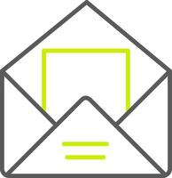 Envelope Line Two Color Icon vector